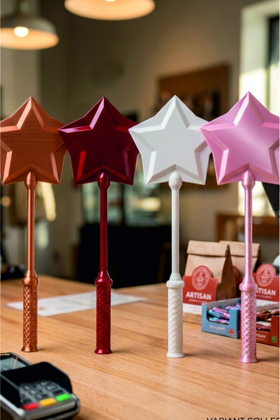Mutlu Tasarım Starry Wand Shaped Scepter Trend Humorous Credit Card Holder Popular Party Entertainment Gift