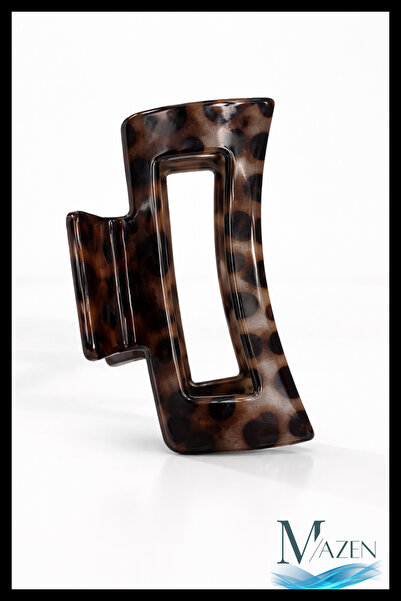 MAZEN Leopard Printed Pcs Latch Buckle |   Rectangular Model Quality Hair Cli...