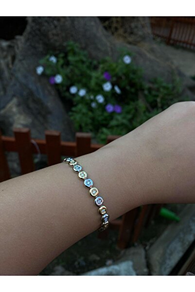 Nilsu Aksesuar Stainless Steel Vip Series Zircon Stone Women's Bracelet