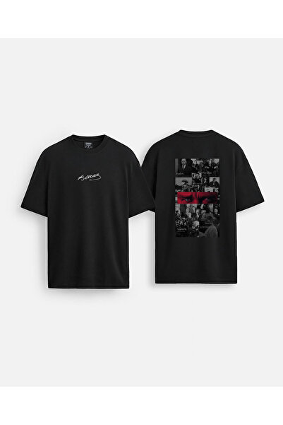 AYDESİGN Mustafa Kemal Atatürk Baskılı Bisiklet Yaka Yetişkin Çocuk Siyah Tiş...