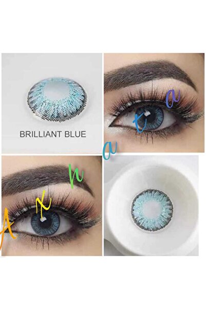 Axhara Newyork BRİLLANT BLUE MAVİ RENKLİ GÖZ LENSİ KİRPİK YILIK