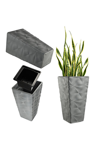 KADAX Ghiveci de grădină cu insert de flori, mare, înalt, pentru terasă, 75 c...