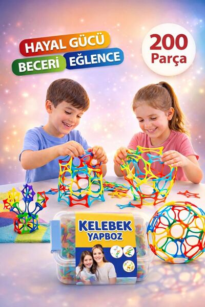 PAKİTO Saklama Kaplı Kelebek Yapboz 200 Parça