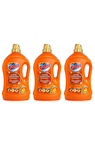 Bingo Canlandırıcı Etki Giysi Şampuanı 3 Litre 3 Adet