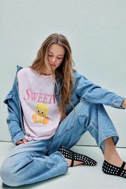 Stradivarius Sweety short sleeve round neck T-shirt