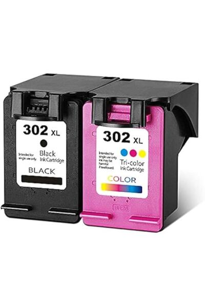 Propart Kit de 2 cartușe de cerneală 302XL Negru, 302XL Color compatibile HP ...