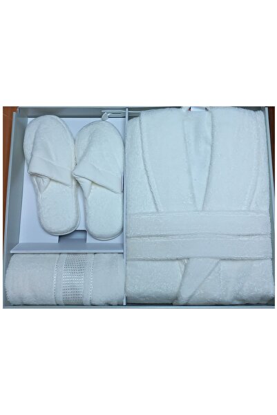 Özdilek Colourist Cream Bathrobe Set (S/M)