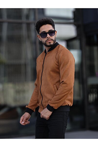 maroni Men's Slim Fit Nubuck Suede Unlined College Jacket