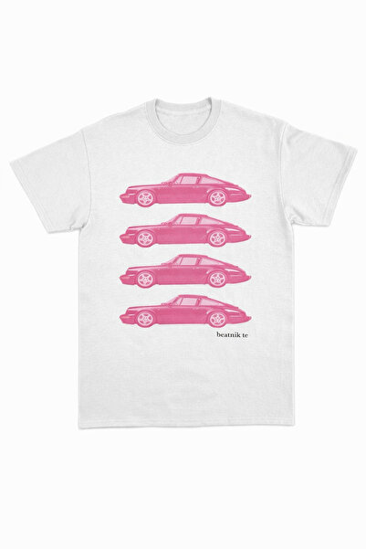 Violon تي شيرت أبيض للسيارات الرياضية الكلاسيكية مطبوع