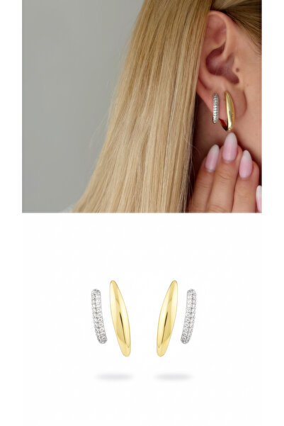 HeyYou Jewelry Mers trio model küpe