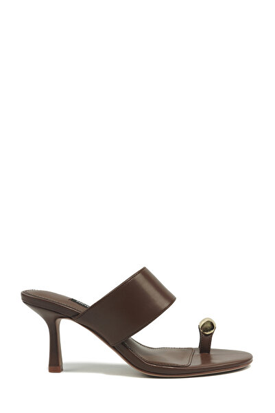 Nine West ONDINA 6FX Кафяви дамски пантофки с ток