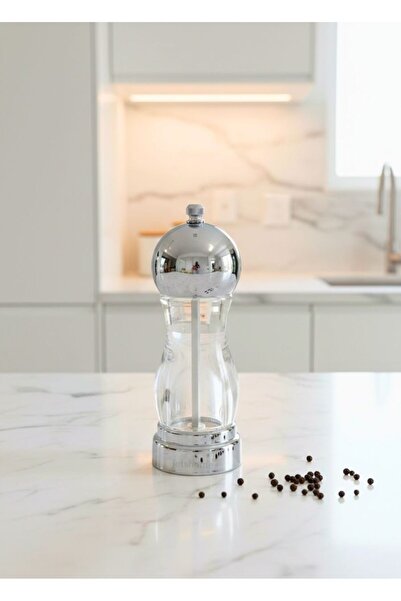 Jet's Home Modern Gray Acrylic Spice Grinder with Ceramic Grinder – Built-In ...