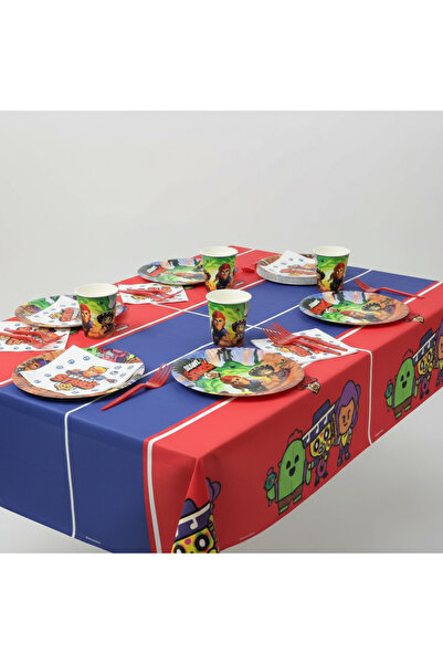 Umamiçe Brawl Stars Party Set – 25-Piece Red Forks + 8-Piece Napkins + 8-Piec...