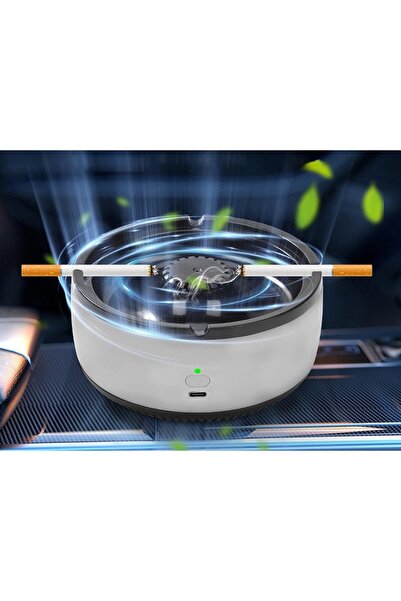 zola Scrumiera electrica cu capac, eliminare fum, auto-stingere, odorizant, r...