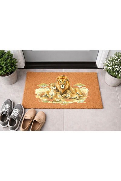 Borambalaj Φυσικό χαλάκι Koko, 40x60 εκ. Χαλάκι πόρτας με τρίχες, με θέμα την...