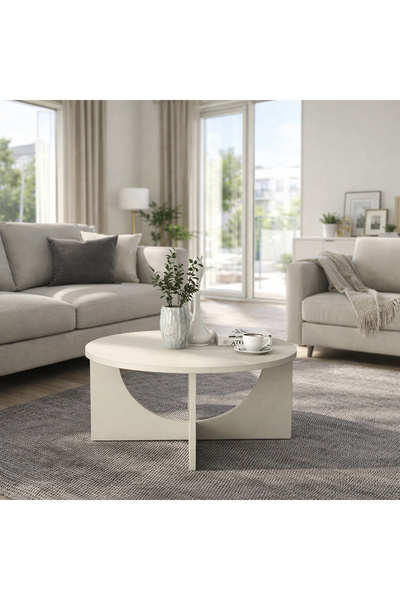 Dekorister Lemmar Orta Sehpa, Modern Salon ve Oturma Odası Sehpası Kumtaşı