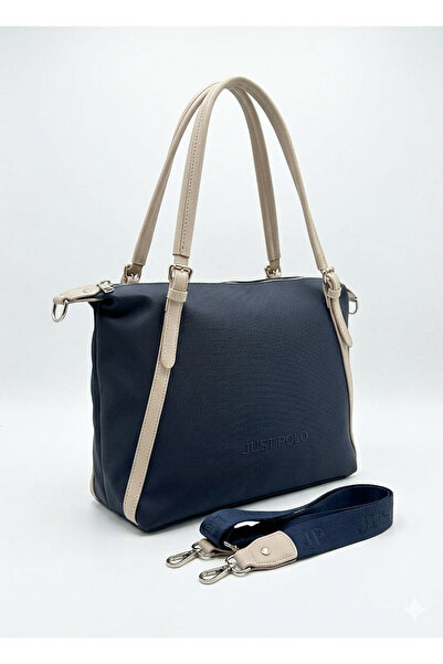 Just Polo Original 3-Compartment Wide-Strap Women's Shoulder Bag Large Size 4...