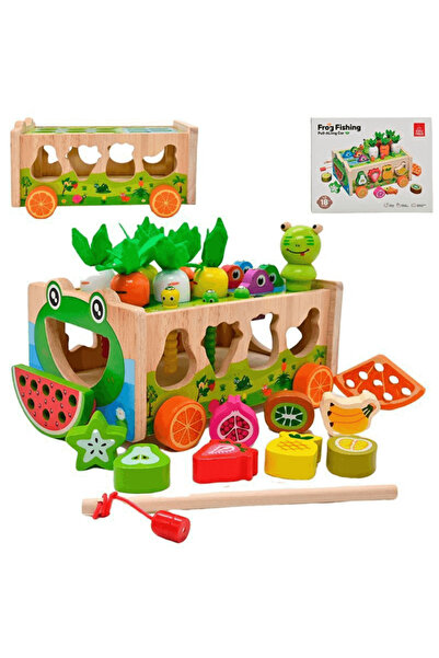 Montessori Joc multifuncțional - Sortator de forme, Jucărie de tras, Joc magn...