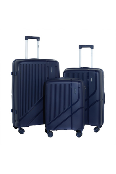 Kairos Luggage Set 3-Piece Polypropylene (20″/24″/28″) Carry-On & Checked Sui...