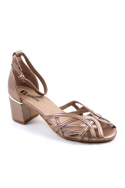 mm Elegant women's Sandals with square heel SS-GG114-CHAMPAGNE