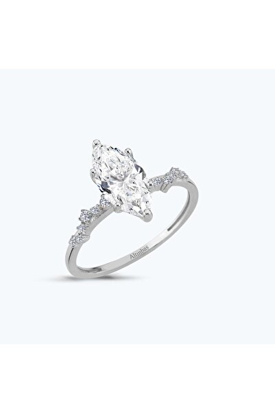 Altınbaş Altın Kolları Taşlı Markiz Tektaş Yüzük