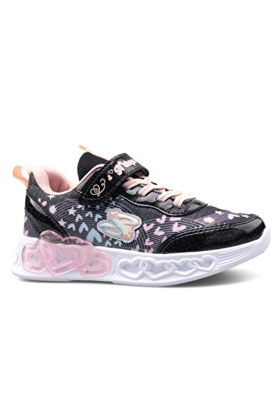 KİNDEP (Ndrops) Velcro Children's Sports Shoes Black
