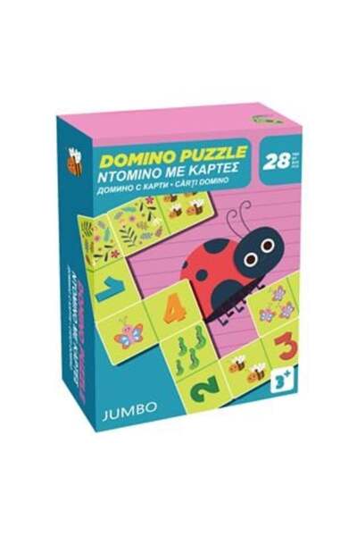 Jumbo Joc Domino cu cărți cu animale și forme, 28 de piese