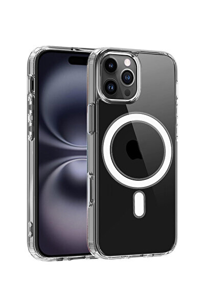 VERTEK Husa Silicon Transparent Magnetic, Protectie Camere, pentru iPhone 16 ...