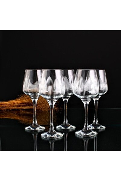 P H Panayır Home Lav -6-Piece Footed Glass Goblet - London Decor