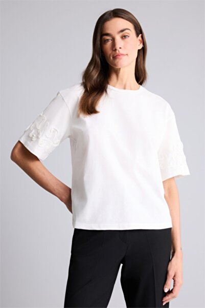 DeFacto Ženska T-shirt G9552AX/ER105 ECRU