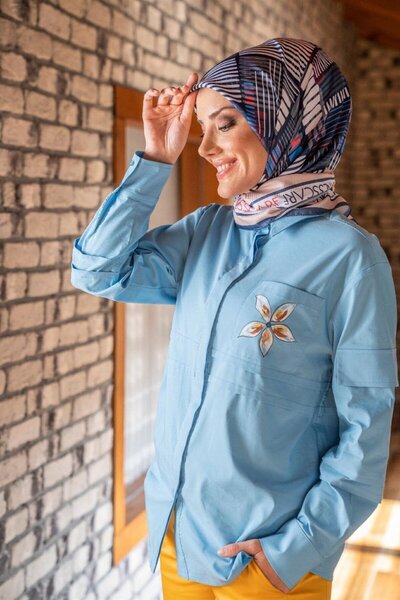 NESSCARF مسحوق وشاح نسيج قطني طويل