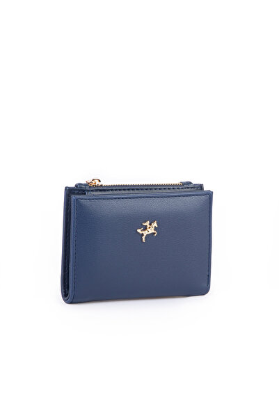Nas Bag Women's Slim Small Size K Card Holder Navy Blue Dona with Paper and C...
