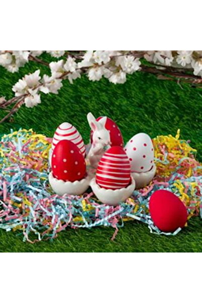 OEM Red Ceramic Bunny Holder for 5 Easter Eggs Ø14 x 10 cm
