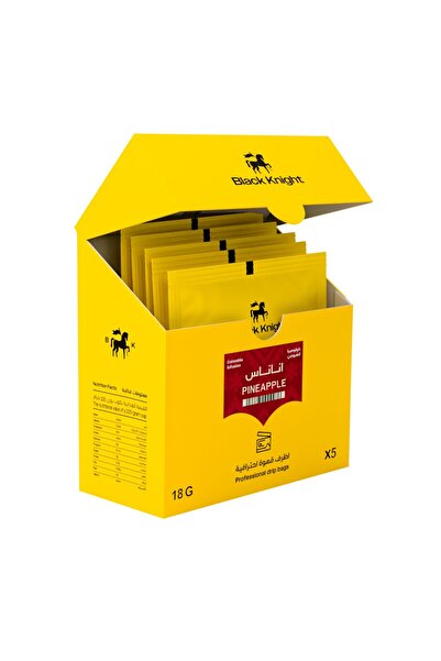 Black Knight علبة حبوب قهوة بنكهة الأناناس 18 غرام × 5