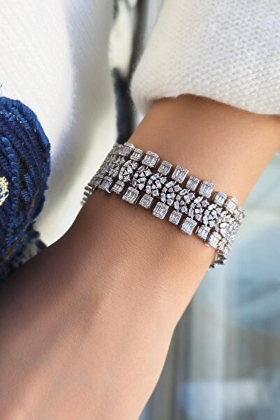 MorMajor Silver PREMİUM GENİŞ BAGET TASARIM GÜMÜŞ BİLEZİK