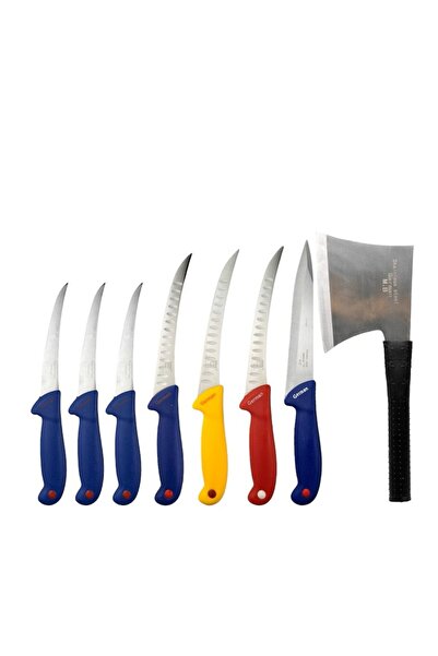 victiny Professional butcher set 7 knives and axe