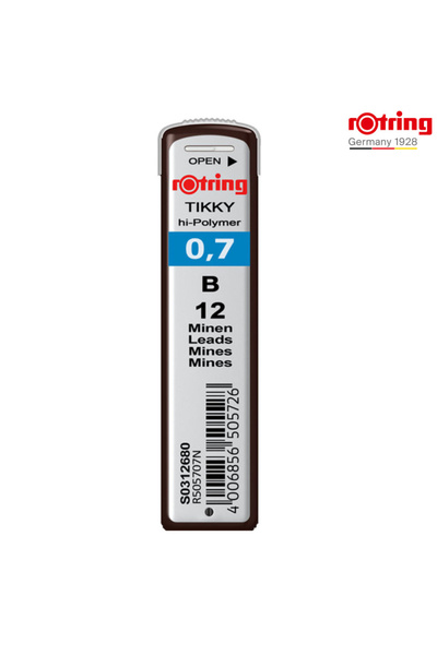 Rotring Set 12 mine creion 0.7mm B cu Rezistenta Extra la Rupere