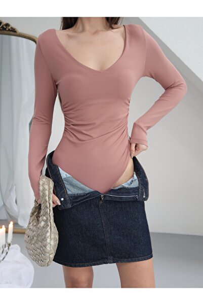 Paw Garage Women's V-Neck Polyamide Bodysuit