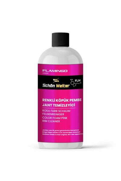 schön weiter Araç Oto Pembe Jant Temizleyici - Renkli Köpük Sprey 500ml (Flam...