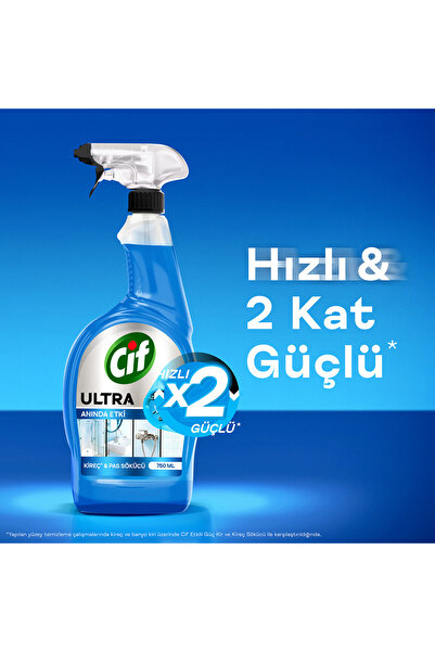 Cif Ultra Sprey Kireç ve Pas Sökücü 750 ml x4