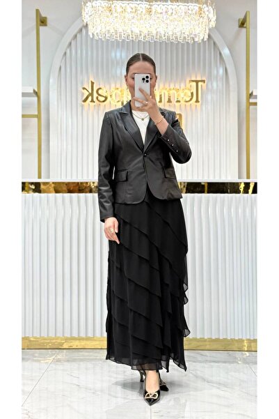 KLAPA Δερμάτινο Κοντό μπλέιζερ μπουφάν