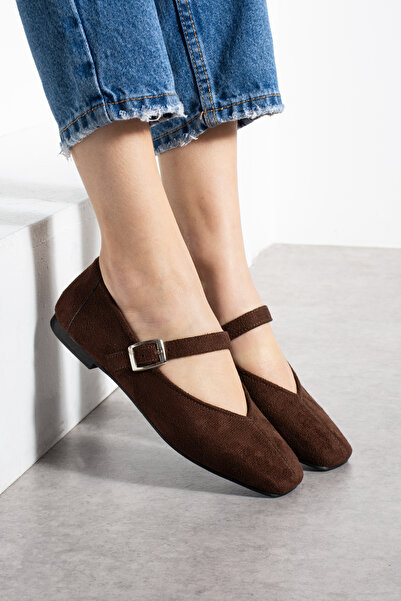 Mio Styllo Lokota Sa detaljem kopče Četvrtasti vrh Luksuz Antilop Žene Baletanke