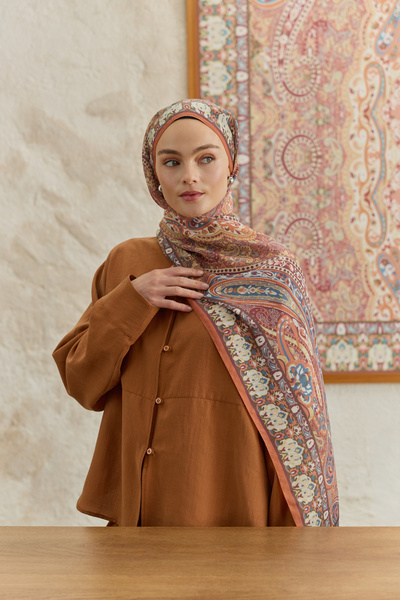 Qef Cupra Prive Desenli Şal Saga Kiremit