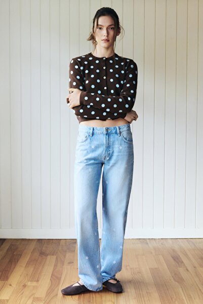 Pull & Bear Puantiye desenli hırka