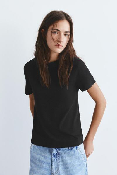 Pull & Bear Basic kısa kollu t-shirt