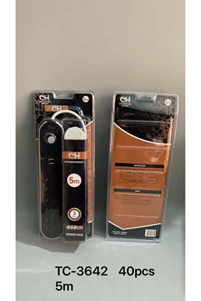 Ch TC-3642 5-meter power strip – 3 sockets + USB ports