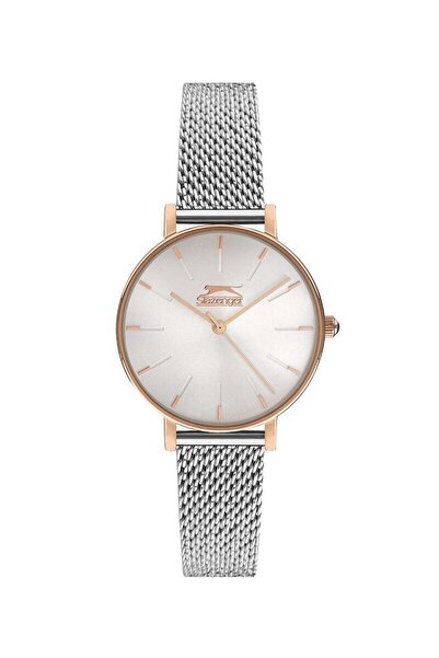 SL.09.1846.3.03 Kadın Kol Saati | 33 mm Rose Çerçeve, Gümüş Renk Hasır Çelik Kordon, Mini