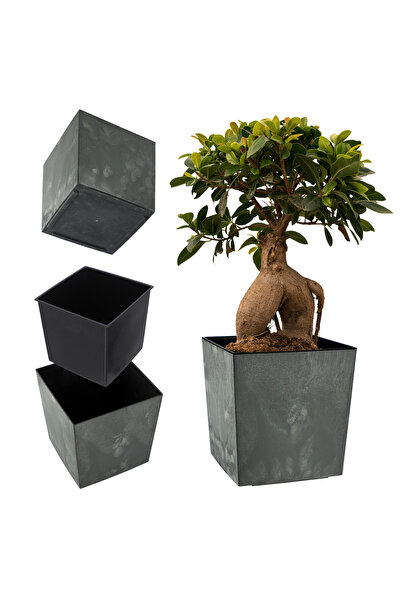 KADAX Ghiveci de flori 25 cm, capac din plastic, negru, cu inserție