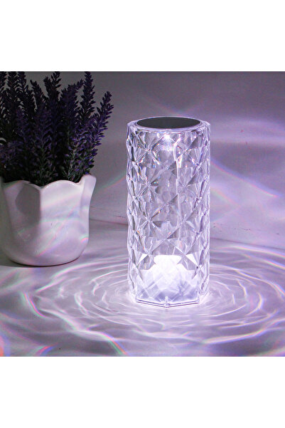 SP Crystal lamp with touch screen, emits 3 colors, modern design, rechargeabl...