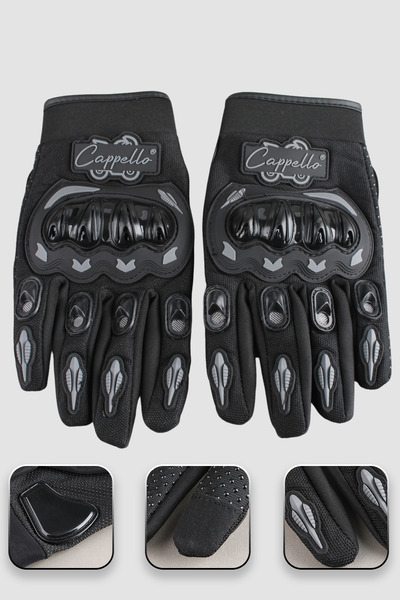 cappello Motorcycle Gloves with Palm Protection Touchscreen Finger Biker Glov...